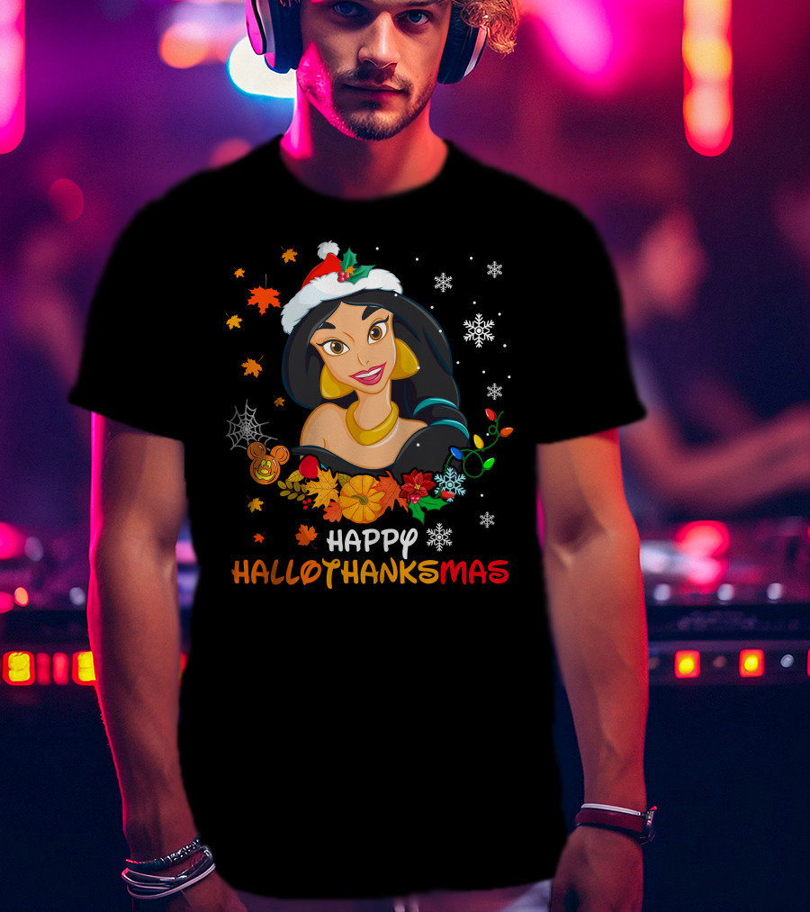 Happy Hallothanksmas Jasmine T-Shirt