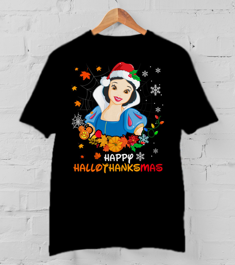 Snow White Happy Hallothanksmas Holiday Mashup T-Shirt