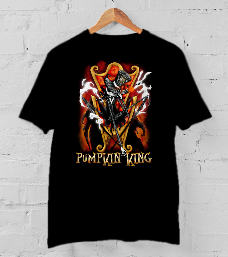 Jack Pumpkin King Throne Of Flames T-Shirt