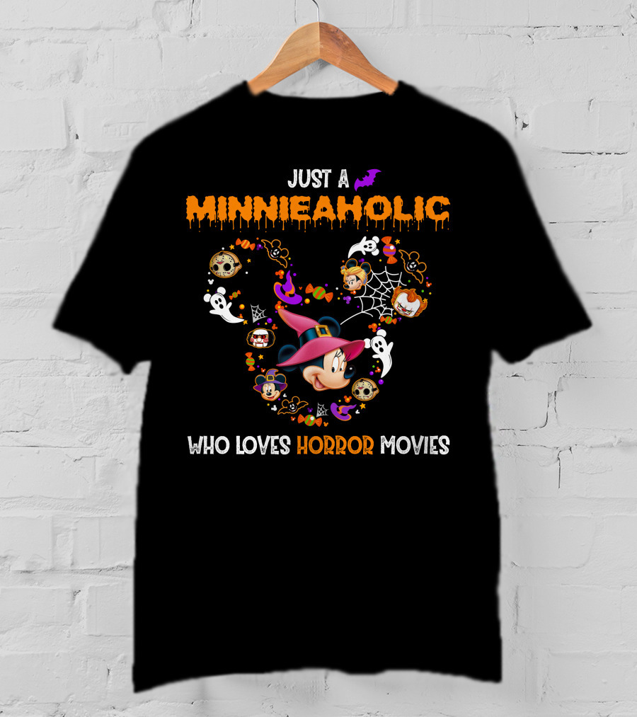 Just A Minnieaholic Who Loves Horror Movies T-Shirt