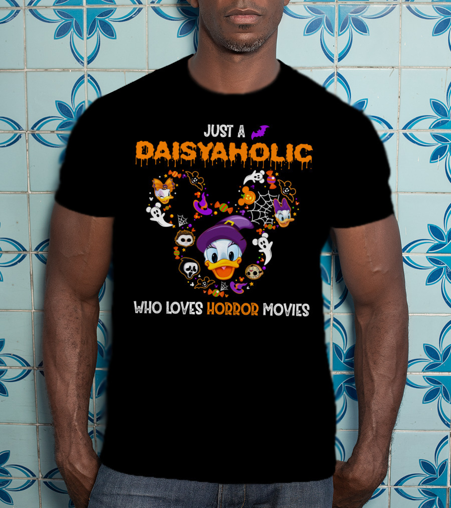 Just A Daisyaholic Who Loves Horror Movies T-Shirt