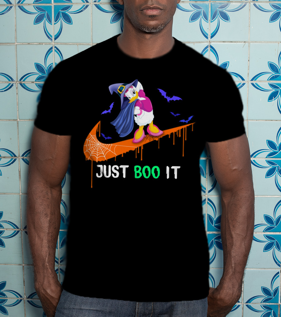 Daisy Witch Just Boo It Halloween Nike Style T-Shirt