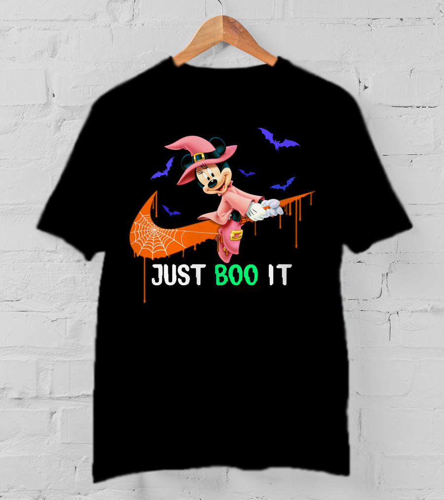 Just Boo It Minnie Halloween Witch Nike T-Shirt