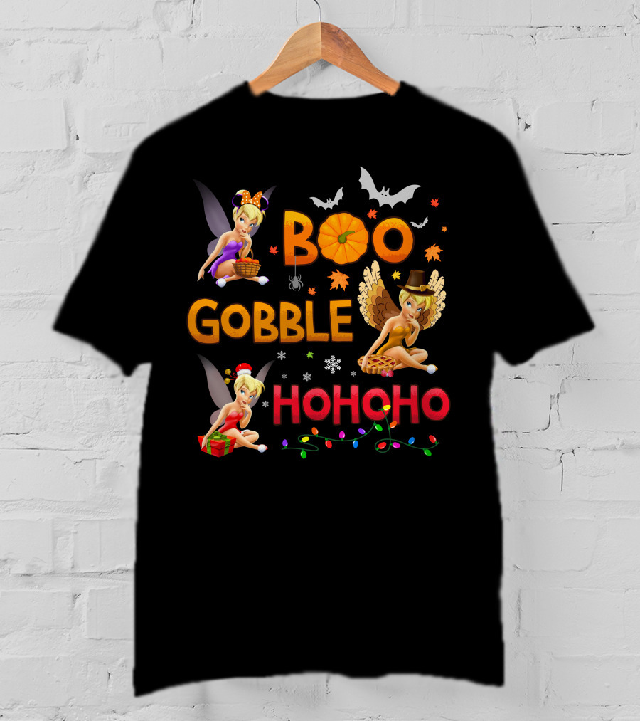 Boo Gobble Hohoho Tinker Bell T-Shirt