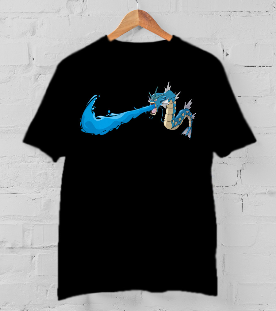 Gyarados Water Blast Attack Blue And Yellow T-Shirt