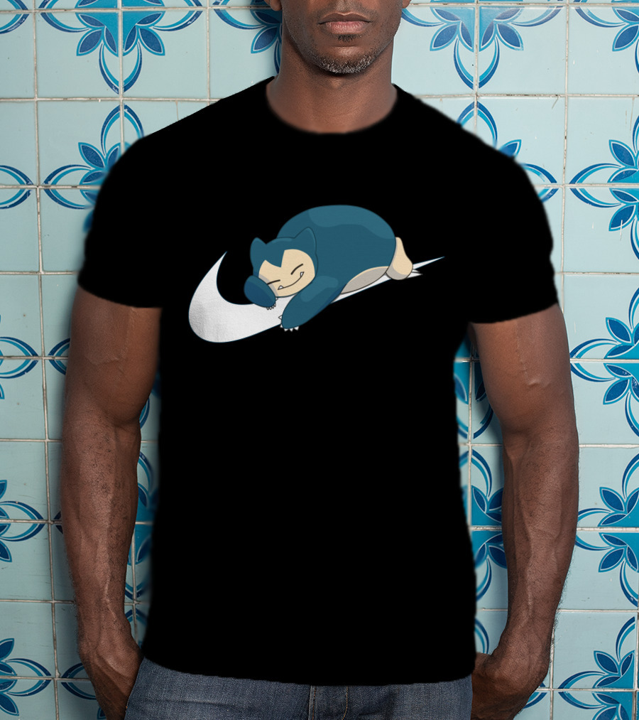 Snorlax Sleeping On Swoosh T-Shirt