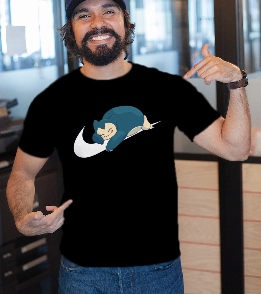 Snorlax Sleeping On Swoosh T-Shirt