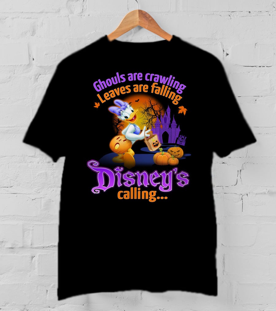 Ghouls Are Crawling Leaves Are Falling Disney's Calling T-Shirt