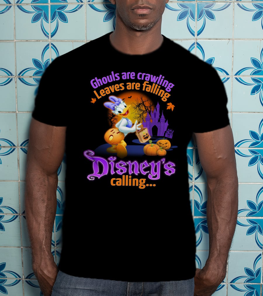 Ghouls Are Crawling Leaves Are Falling Disney's Calling T-Shirt