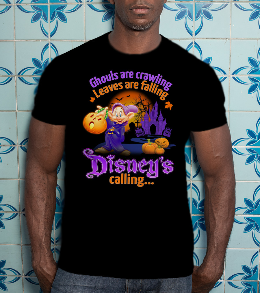 Ghouls Are Crawling Leaves Are Falling Disney's Calling Dopey Halloween T-Shirt
