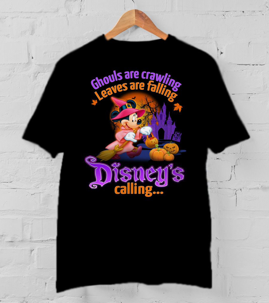 Ghouls Are Crawling Leaves Are Falling Disney's Calling Minnie T-Shirt