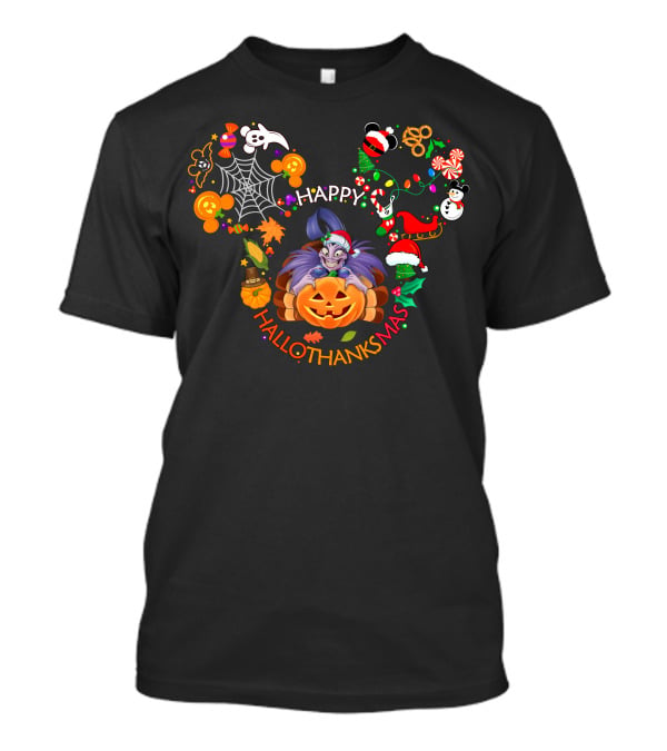 Happy Hallothanksmas Yzma Pumpkin Mickey Ears T-Shirt