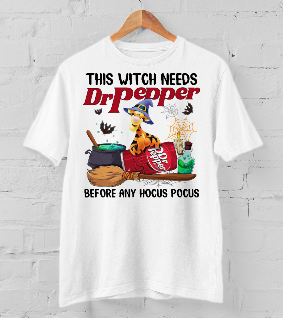 This Witch Needs Dr Pepper Before Any Hocus Pocus T-Shirt