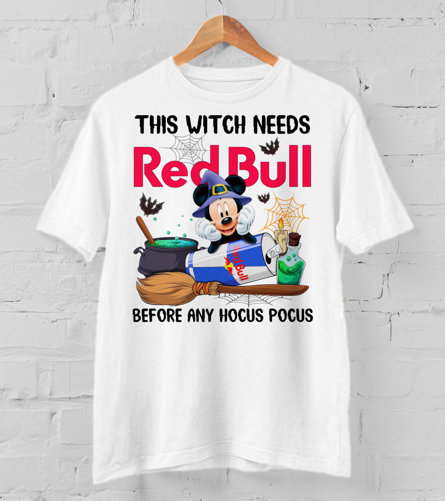 This Witch Needs Red Bull Before Any Hocus Pocus Mickey T-Shirt