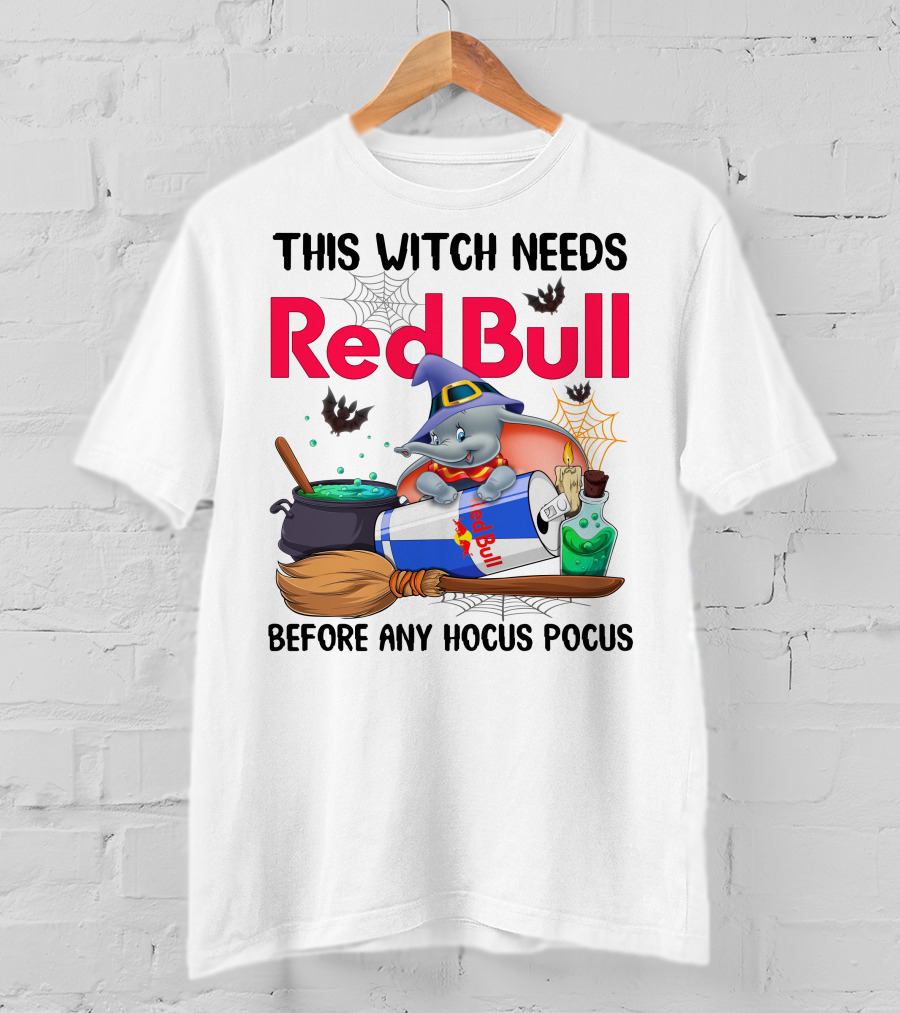 This Witch Needs Red Bull Before Any Hocus Pocus Dumbo T-Shirt