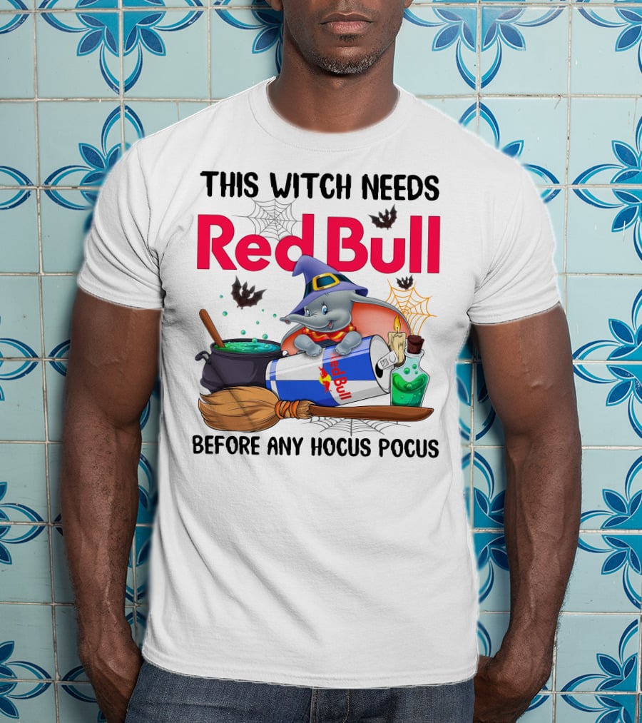 This Witch Needs Red Bull Before Any Hocus Pocus Dumbo T-Shirt