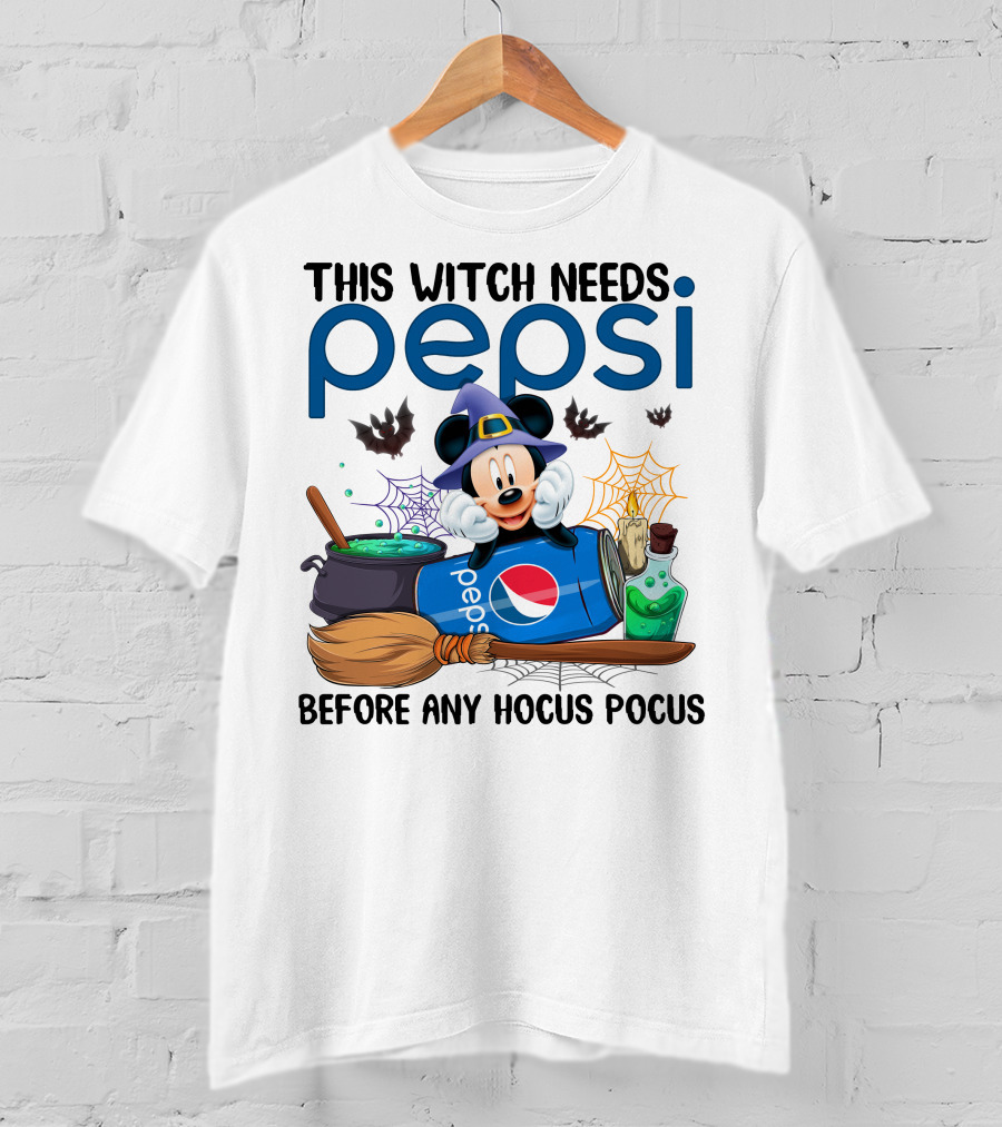 This Witch Needs Pepsi Before Any Hocus Pocus T-Shirt