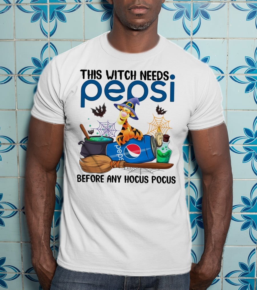 This Witch Needs Pepsi Before Any Hocus Pocus Tigger T-Shirt