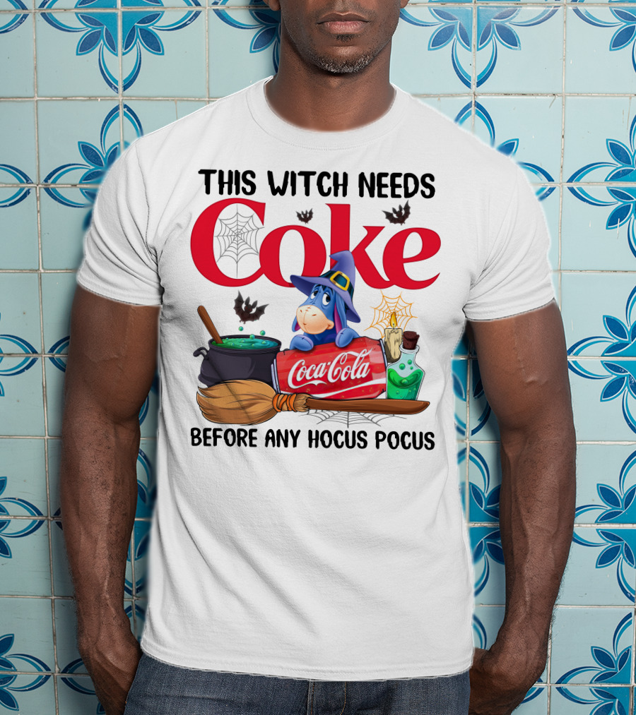This Witch Needs Coke Coca-Cola Eeyore Before Any Hocus Pocus T-Shirt