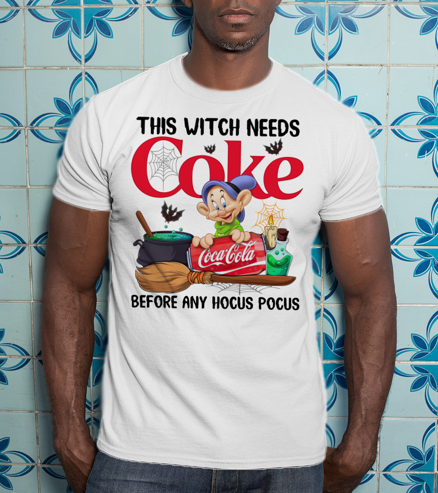 This Witch Needs Coke Before Any Hocus Pocus Coca-Cola Dopey T-Shirt
