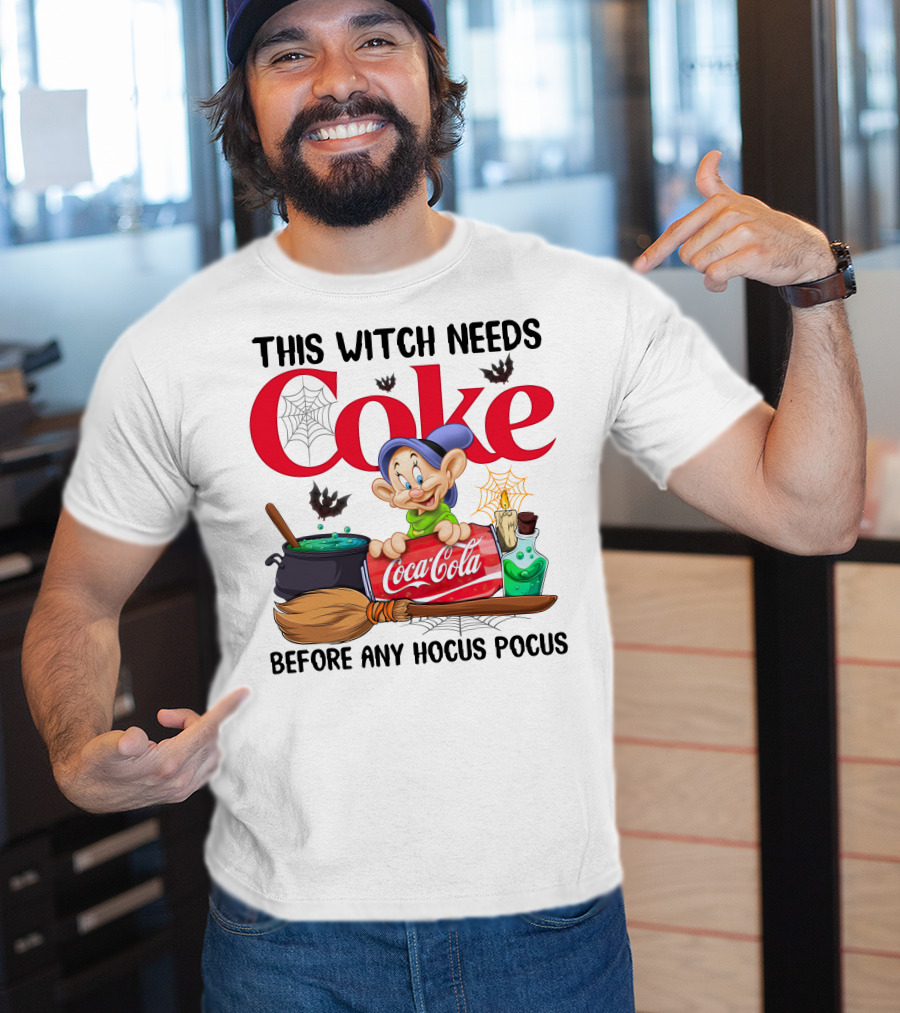 This Witch Needs Coke Before Any Hocus Pocus Coca-Cola Dopey T-Shirt