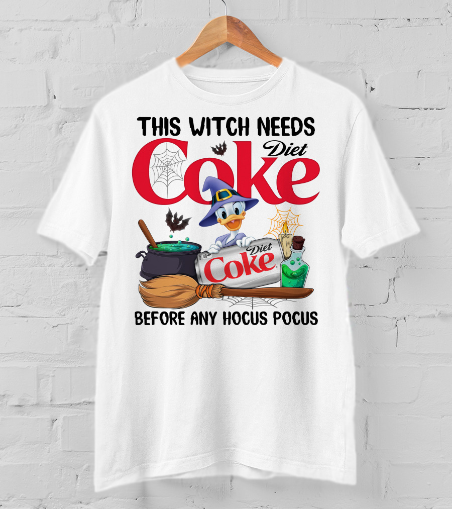 This Witch Needs Diet Coke Before Any Hocus Pocus Disney Character Magic Potion T-Shirt