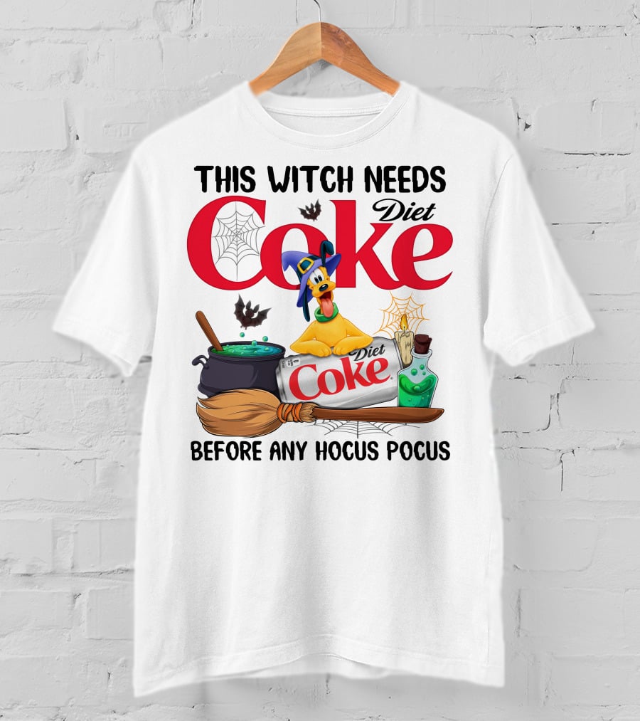 This Witch Needs Diet Coke Before Any Hocus Pocus Pluto T-Shirt