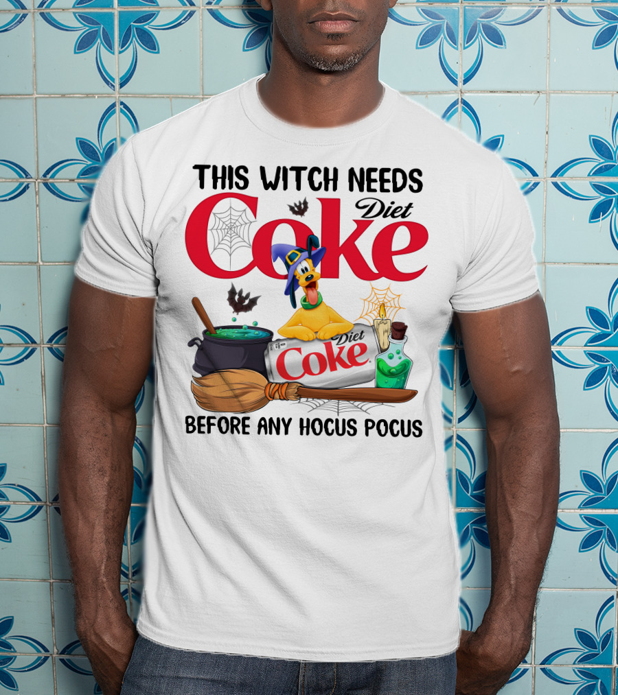 This Witch Needs Diet Coke Before Any Hocus Pocus Pluto T-Shirt