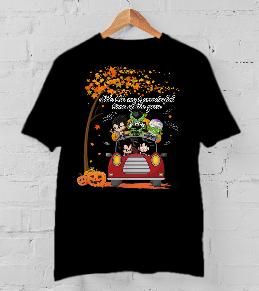 It's The Most Wonderful Time Of The Year With Halloween Characters In Car T-Shirt