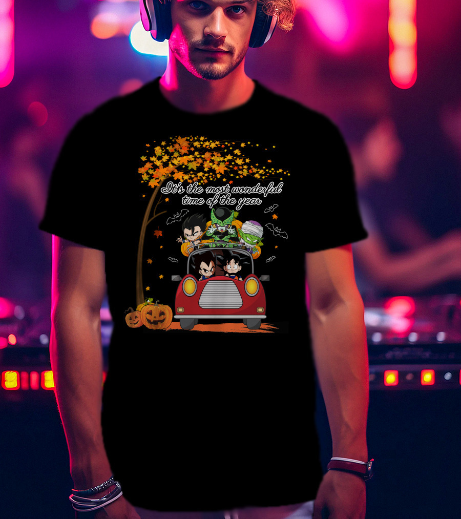 It's The Most Wonderful Time Of The Year With Halloween Characters In Car T-Shirt