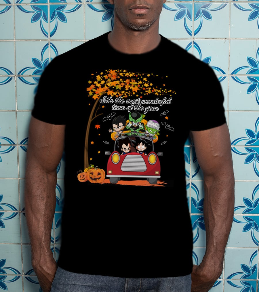 It's The Most Wonderful Time Of The Year With Halloween Characters In Car T-Shirt