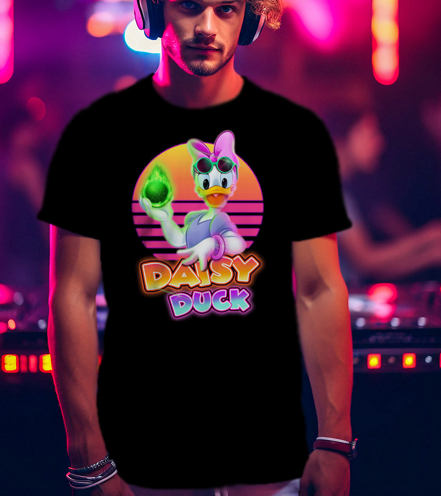 Daisy Duck Neon Retro Glow T-Shirt