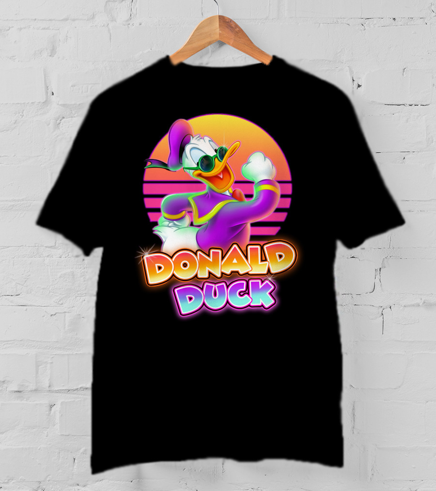 Donald Duck Retro Neon Style T-Shirt