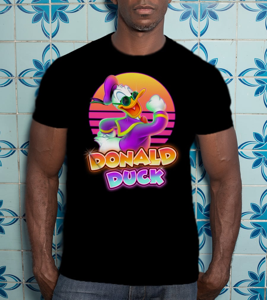 Donald Duck Retro Neon Style T-Shirt