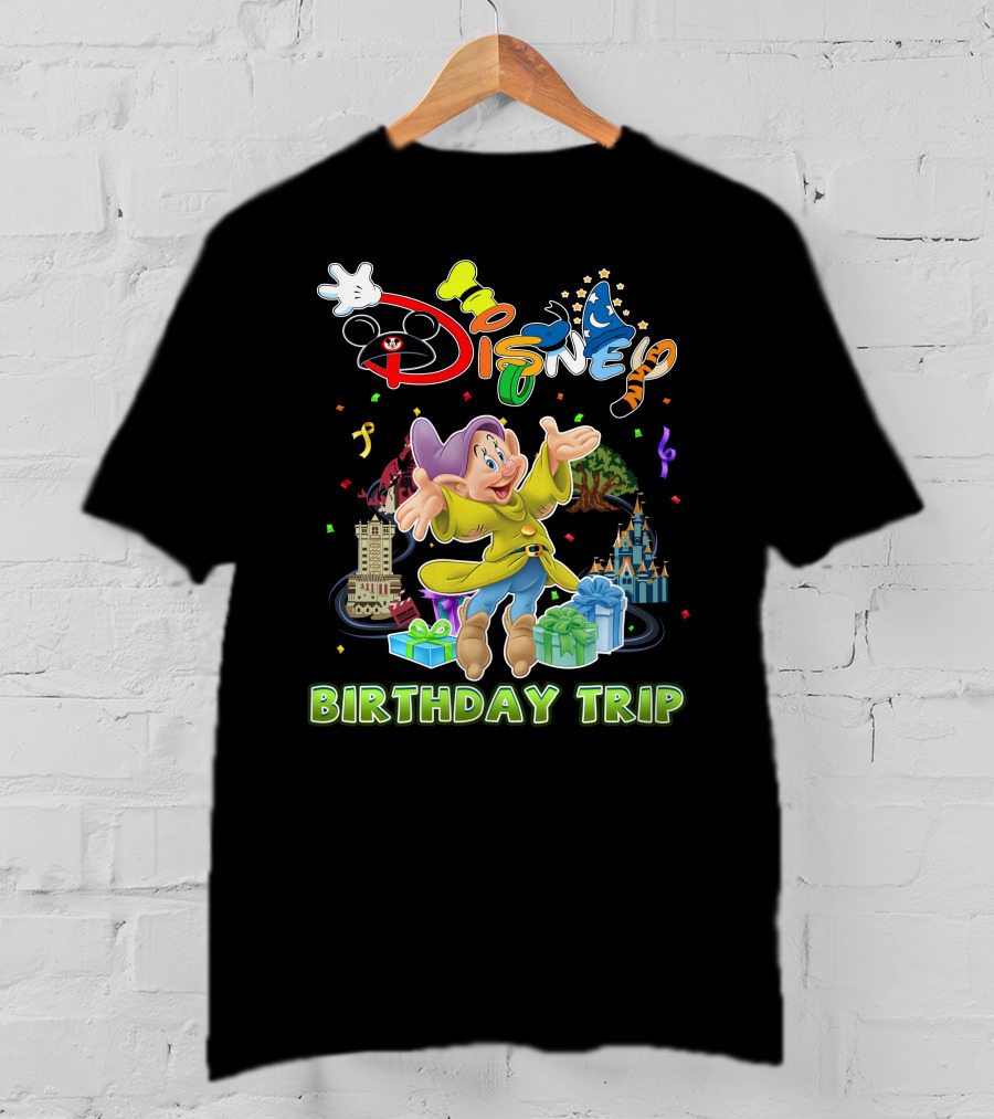 Disney Dopey Birthday Trip Celebration Gift Adventure T-Shirt