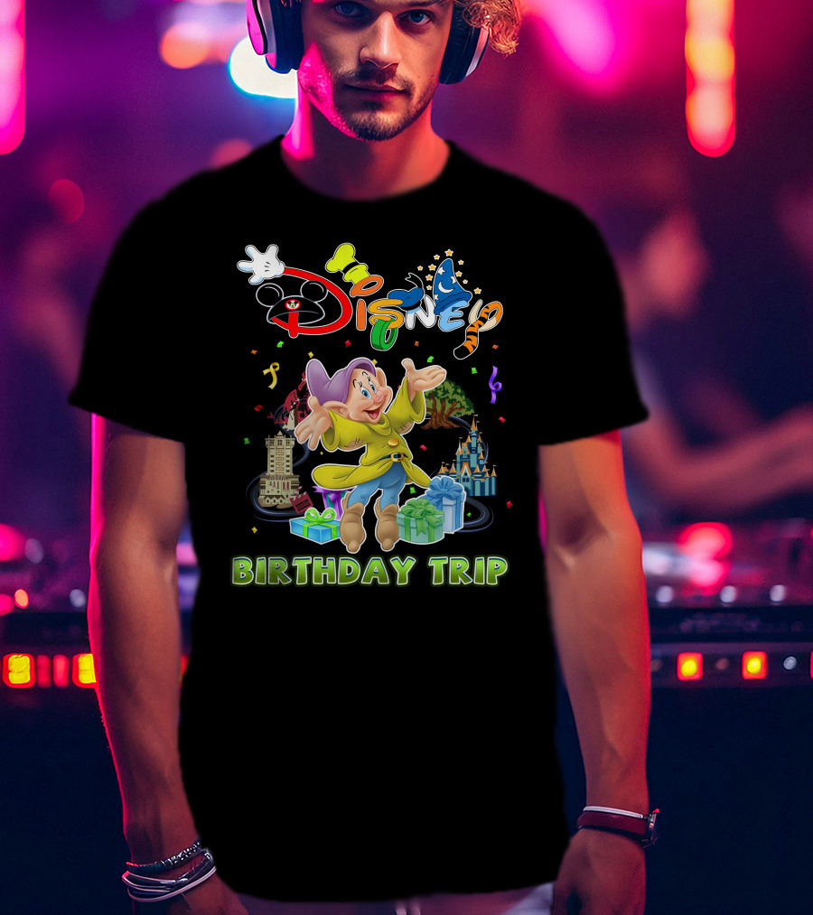 Disney Dopey Birthday Trip Celebration Gift Adventure T-Shirt