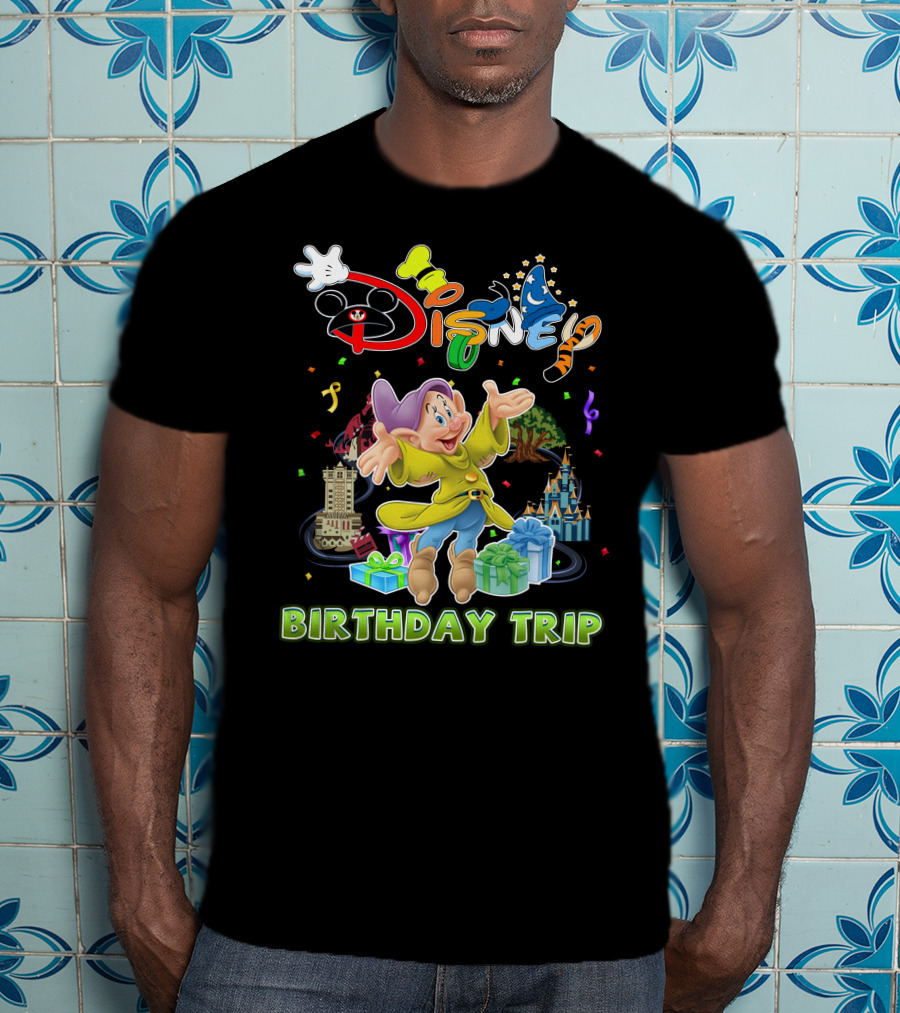 Disney Dopey Birthday Trip Celebration Gift Adventure T-Shirt