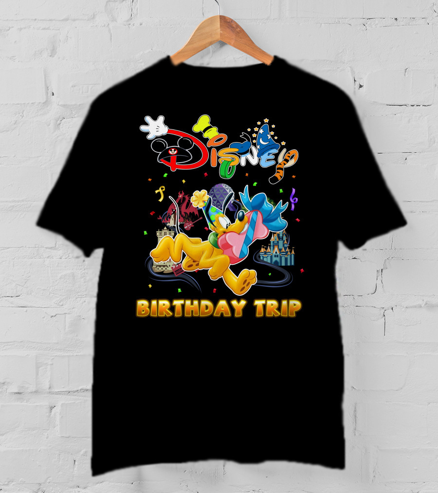 Disney Pluto Birthday Trip Celebration Adventure T-Shirt