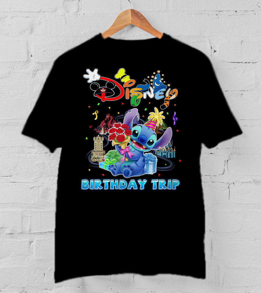 Disney Birthday Trip Stitch Celebration T-Shirt
