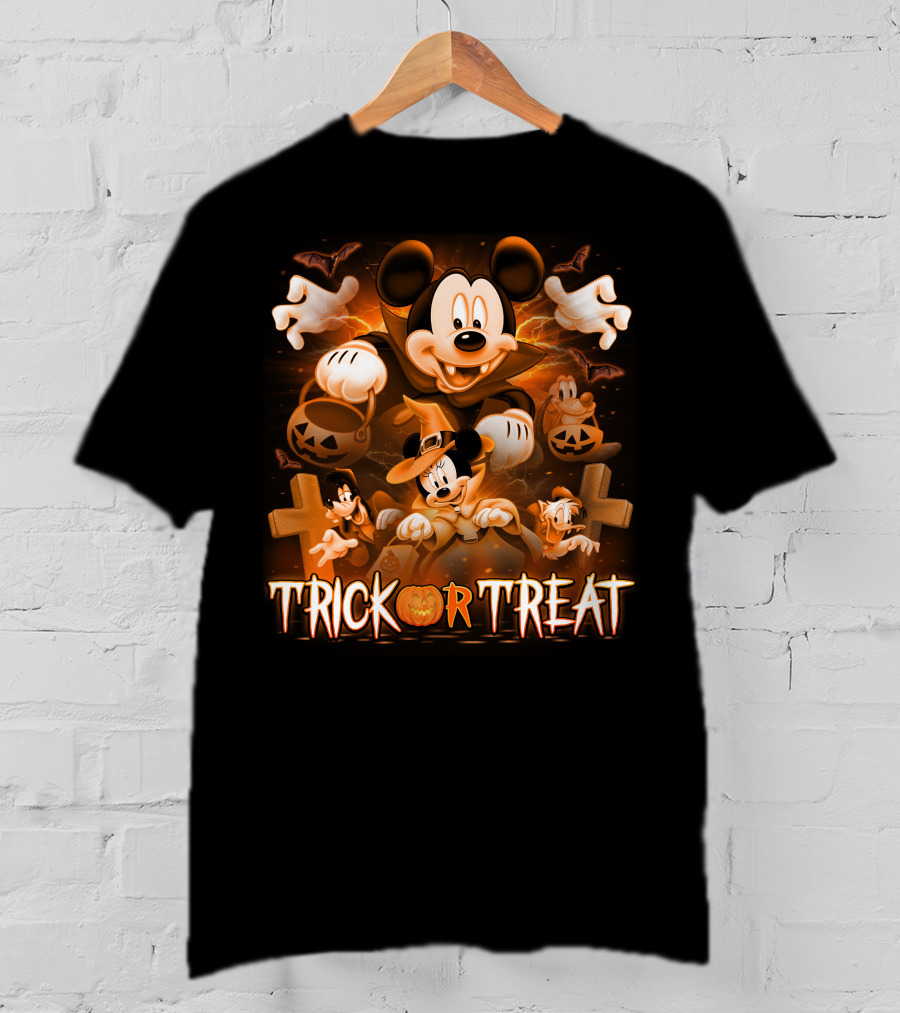 Trick Or Treat Mickey Mouse Halloween Adventure T-Shirt