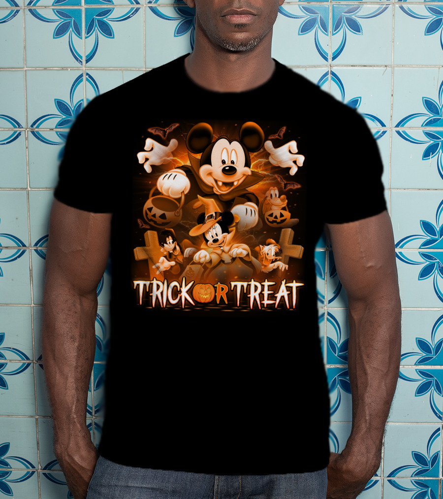 Trick Or Treat Mickey Mouse Halloween Adventure T-Shirt