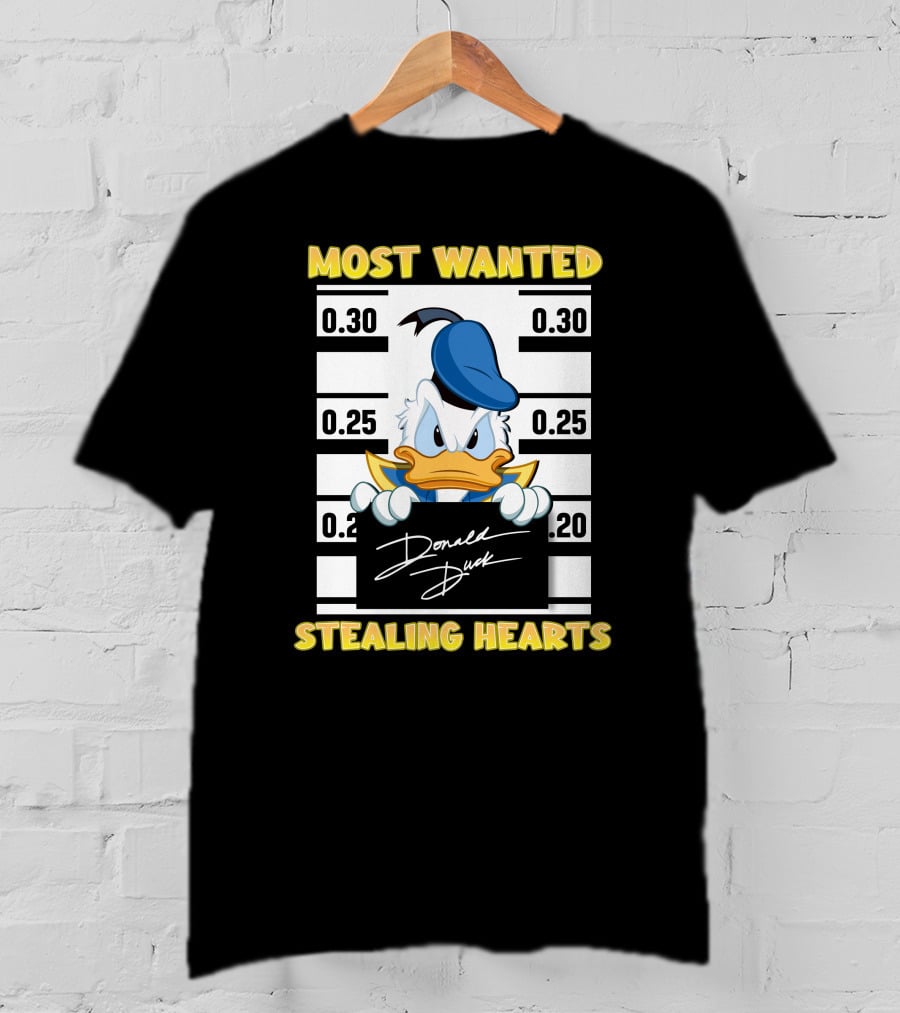 Most Wanted Donald Duck Stealing Hearts T-Shirt