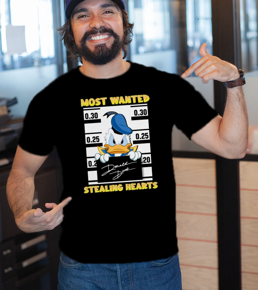 Most Wanted Donald Duck Stealing Hearts T-Shirt
