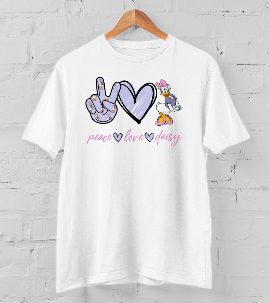 Peace Love Daisy Duck T-Shirt