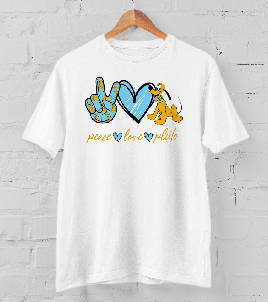 Peace Love Pluto Vintage Cartoon Inspired T-Shirt