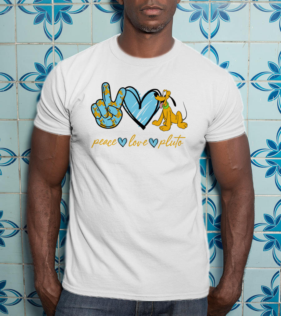 Peace Love Pluto Vintage Cartoon Inspired T-Shirt