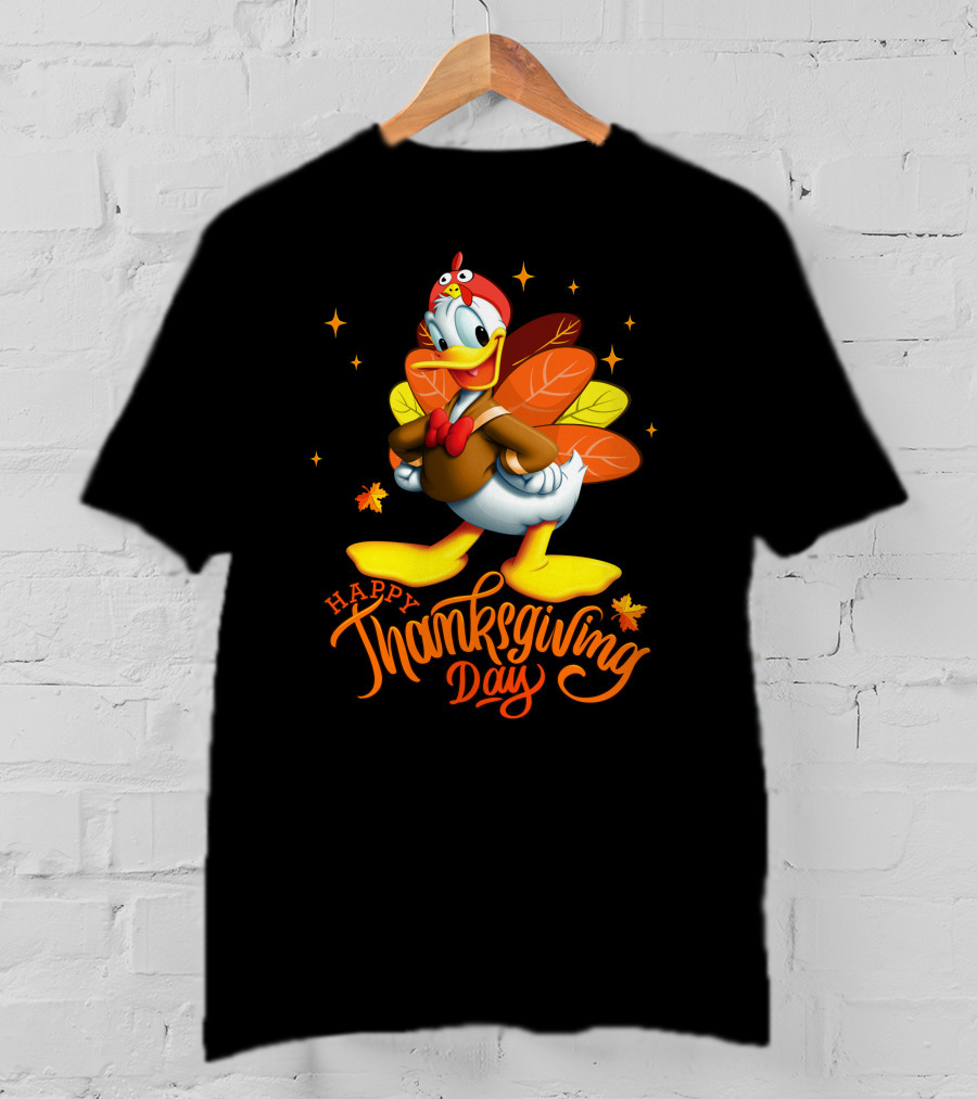 Happy Thanksgiving Day Donald Duck Turkey Costume T-Shirt