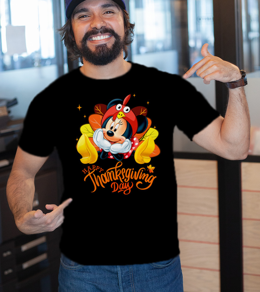 Minnie Happy Thanksgiving Day Turkey Costume T-Shirt