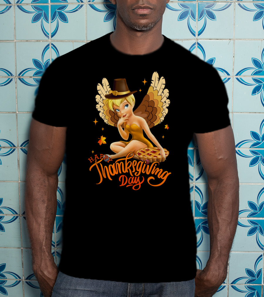 Tinkerbell Happy Thanksgiving Day T-Shirt