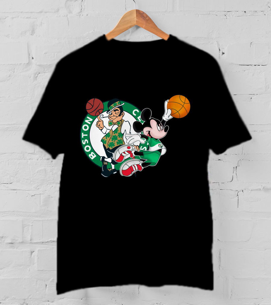 Mickey Boston Celtics Basketball Fantasy T-Shirt